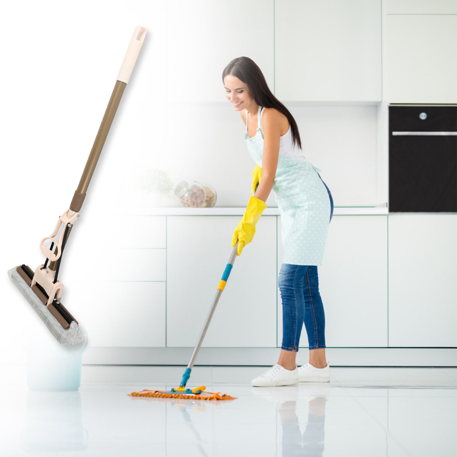 Super Absorbent Sponge Mop – Self-Cleaning Miracle Mop