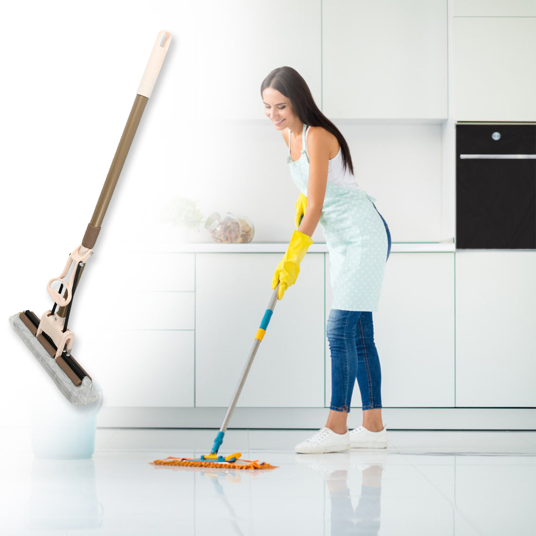 Super Absorbent Sponge Mop – Self-Cleaning Miracle Mop