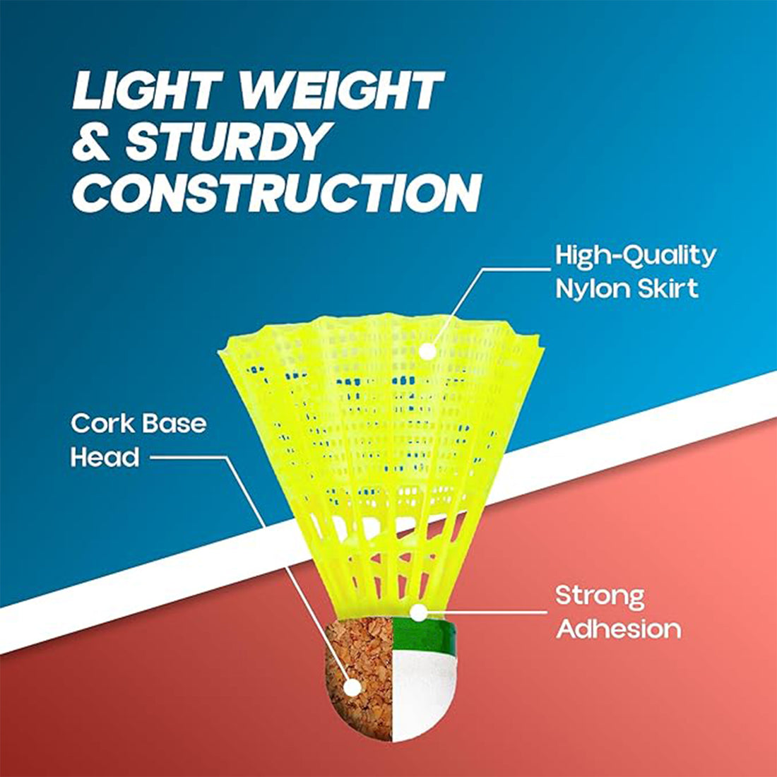 KNX Durable Plastic Shuttlecock Set – 6 Pieces for All Players