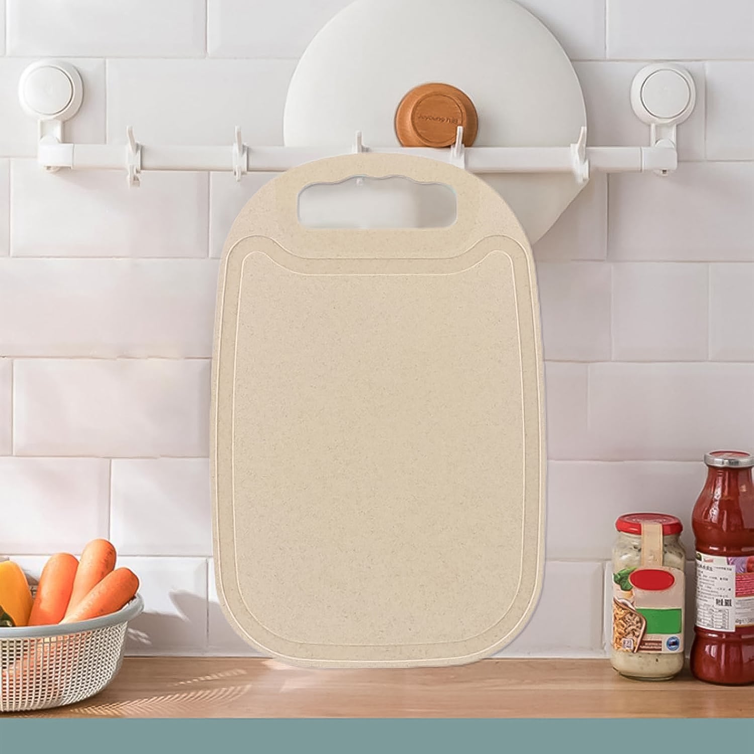Durable Plastic Chopping Board (34x23 cm, 1 Pc)