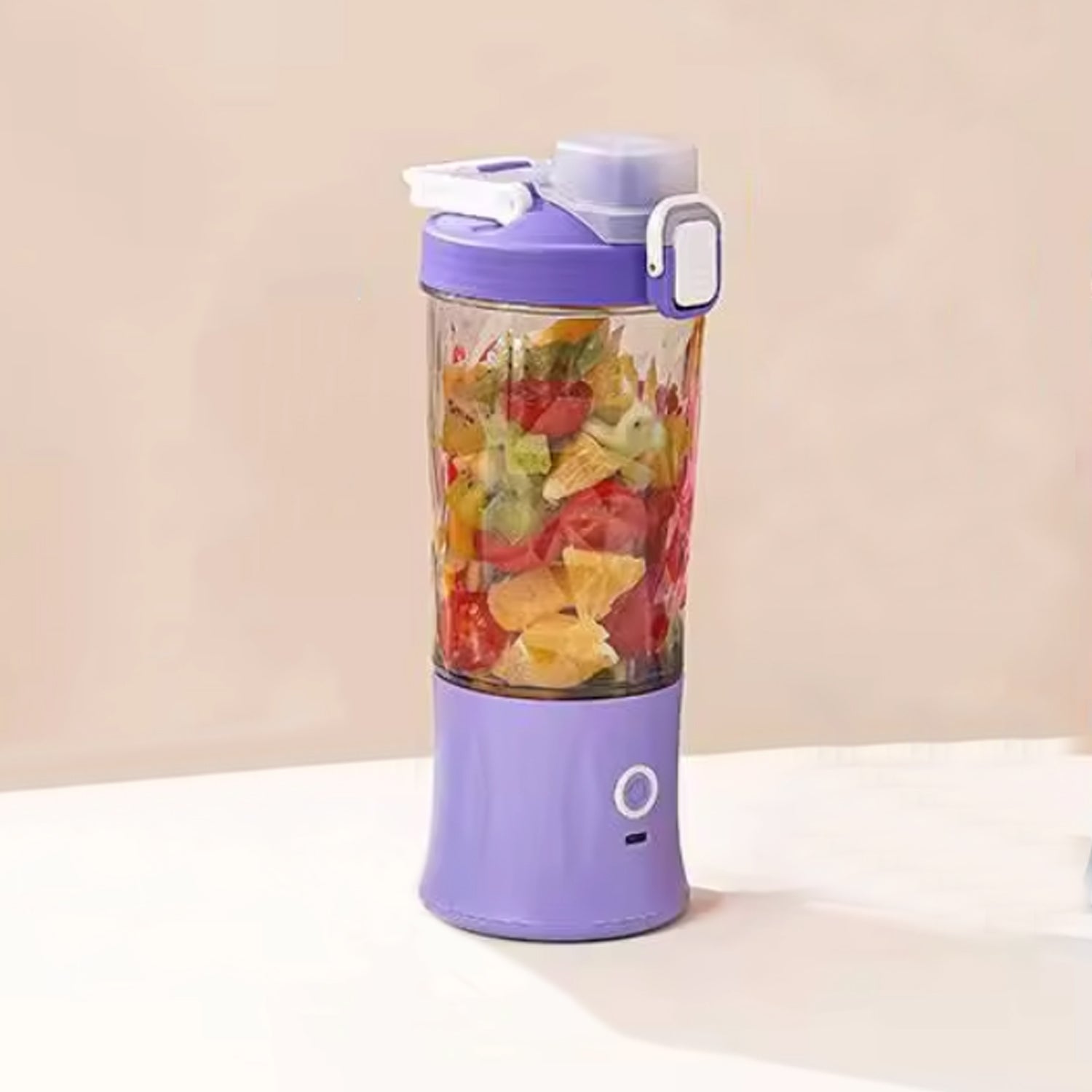 Electric Crusher Juicer with 8 Blades & Multicolor Light - 600ml