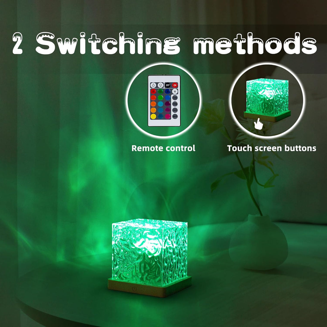 Dynamic Rotating Water Ripple Lamp with Remote Control