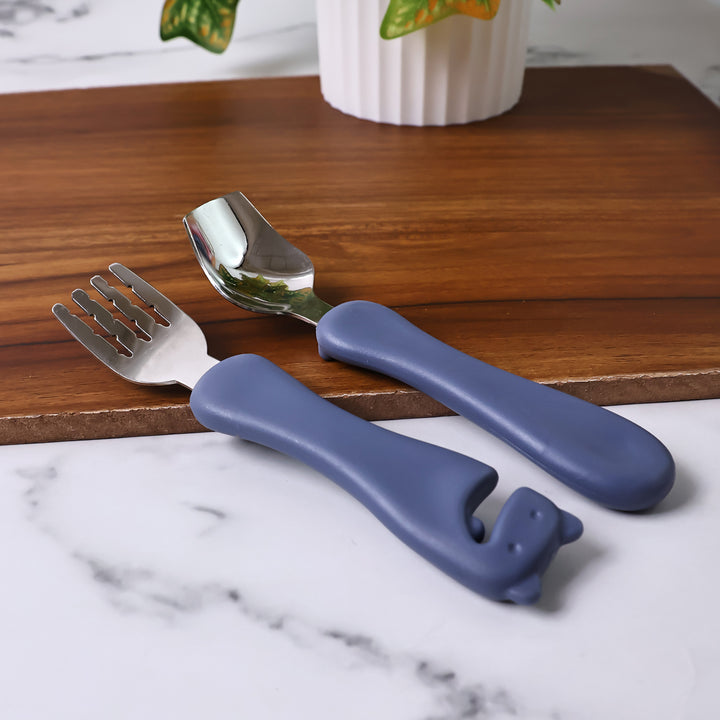 Supermom Stainless Steel Spoon & Fork Set – 2-Piece Foodie Essentials