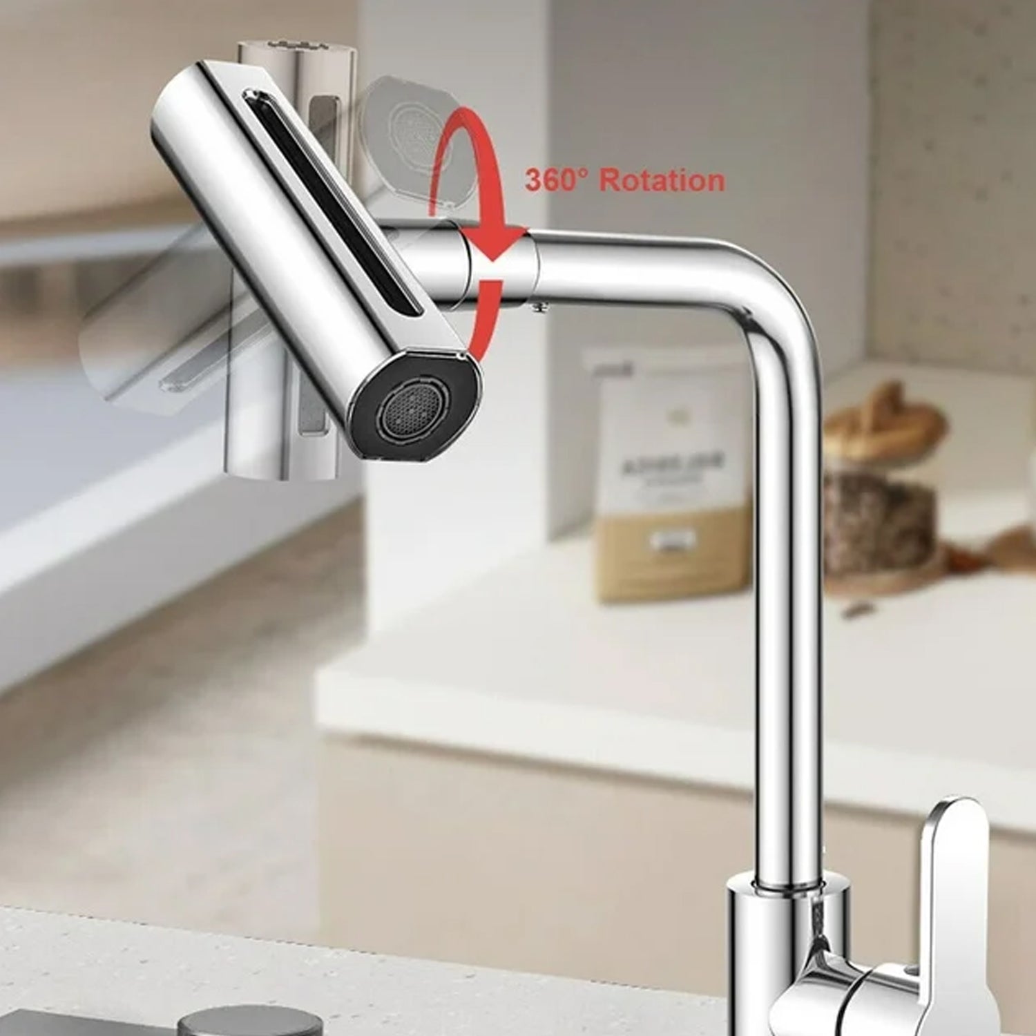 Multifunction 360° Swivel Waterfall Kitchen Faucet – 4-in-1 Extender