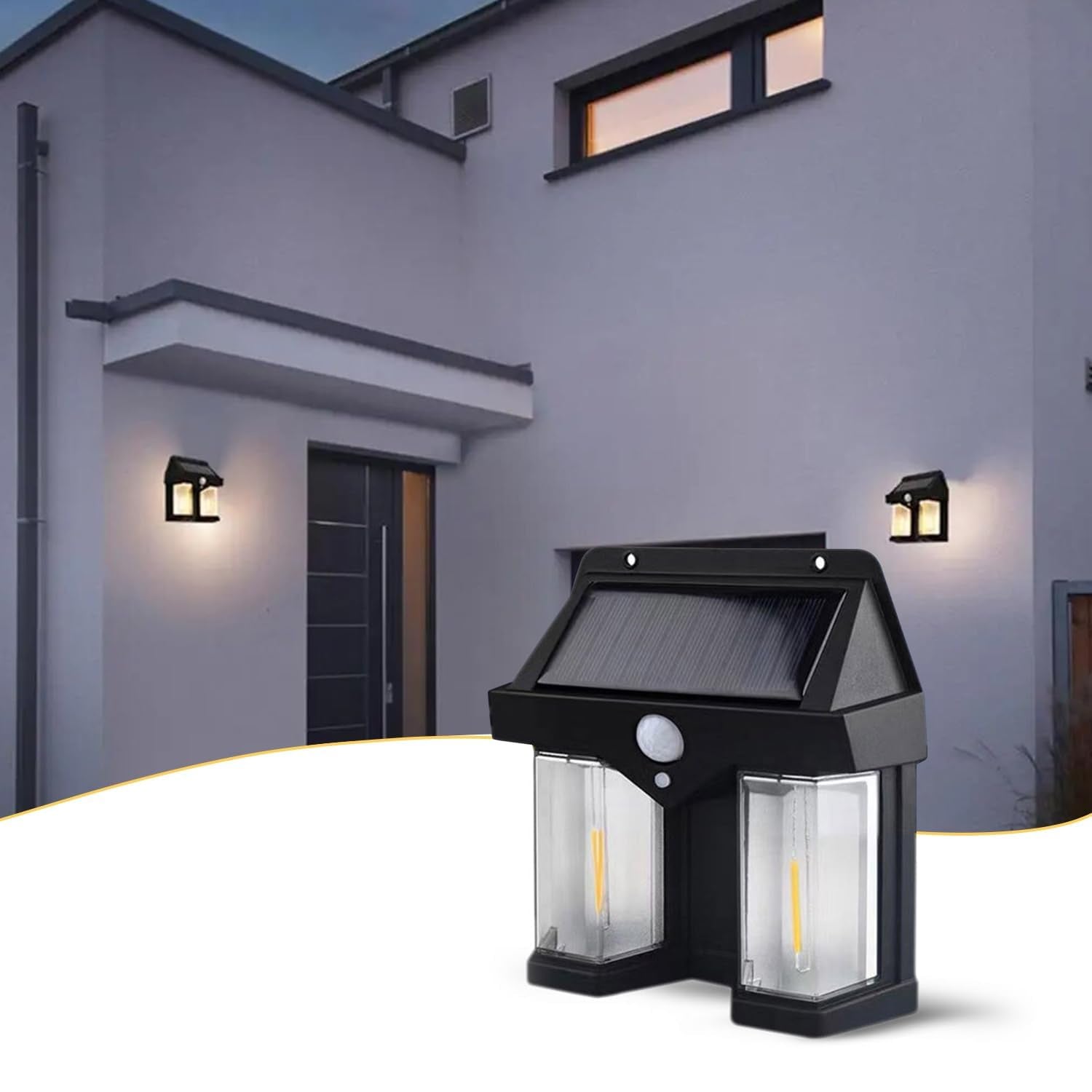 Outdoor Solar Wall Lamp – Waterproof & Induction Garden Light (1 Pc)