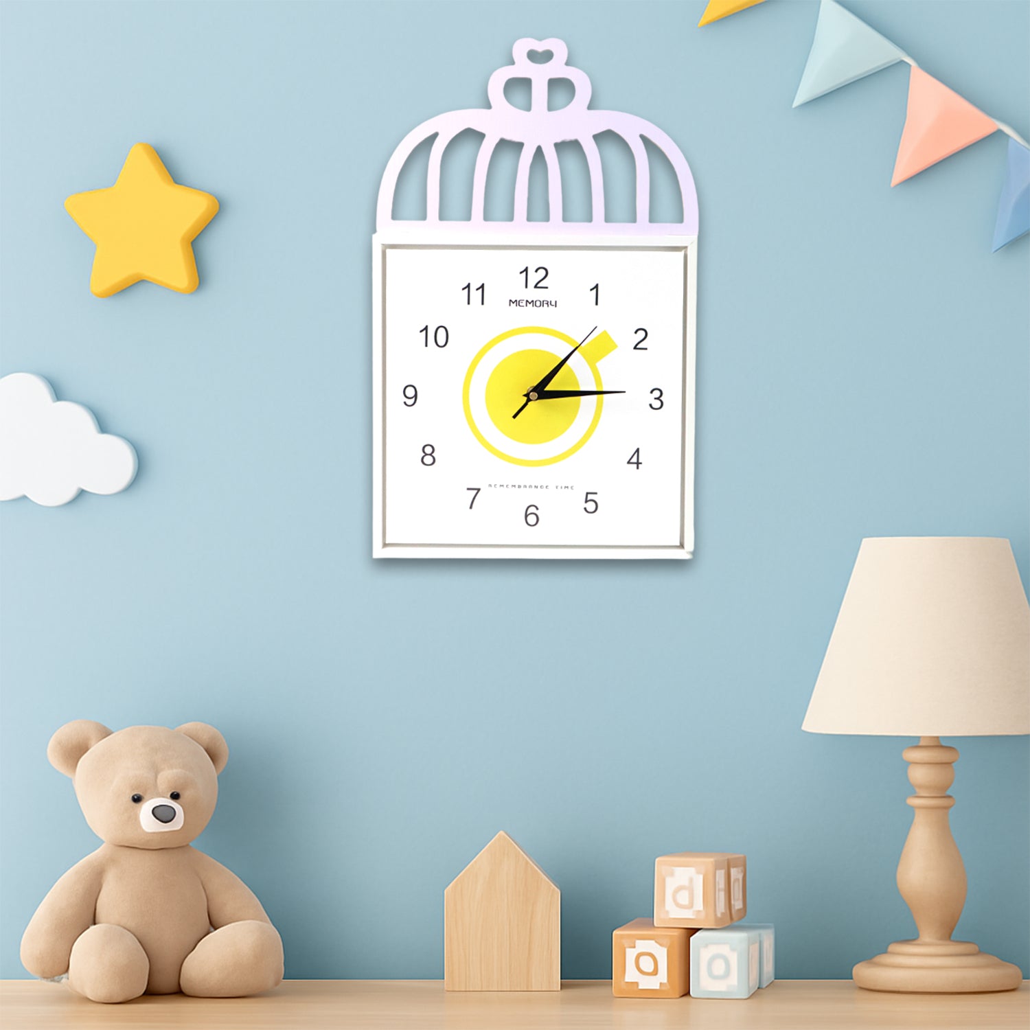 Decorative Square Wall Clock – Battery Operated, Stylish Design