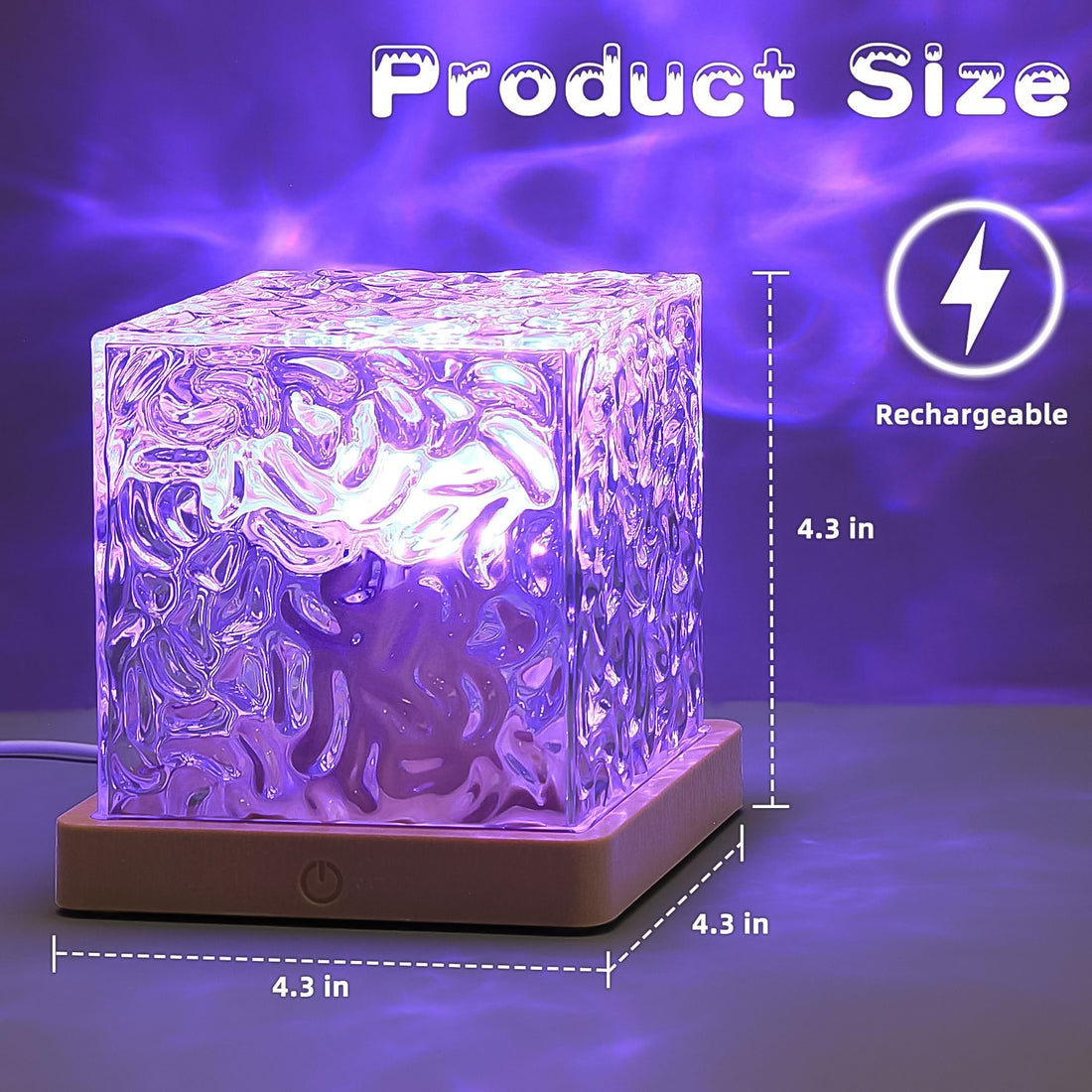 Dynamic Rotating Water Ripple Lamp with Remote Control