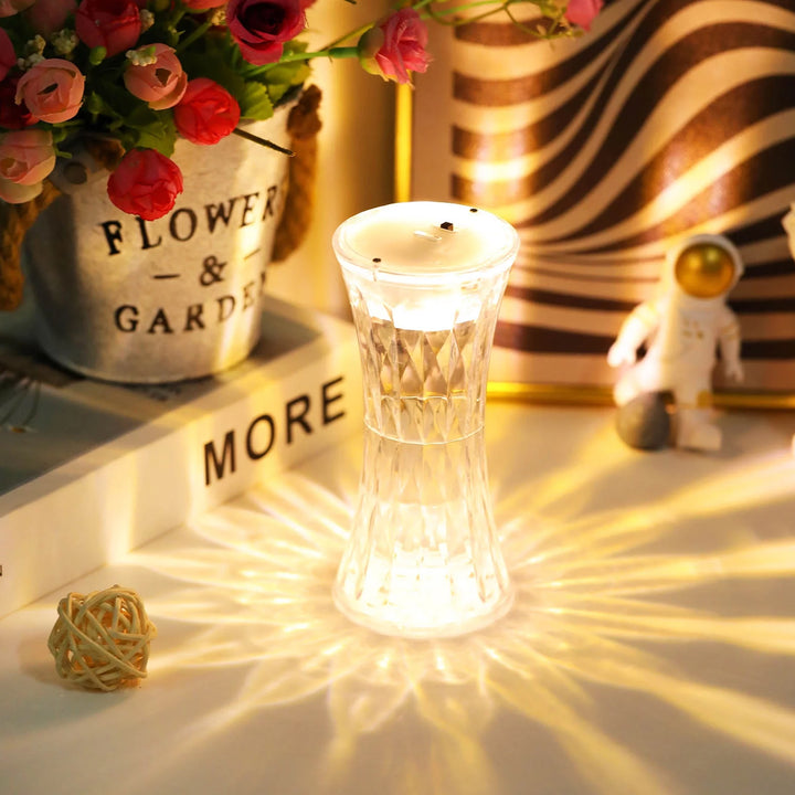 Crystal Night Lamp – Soft Eye Protection Light for Bedroom & Nursery (1 Pc)