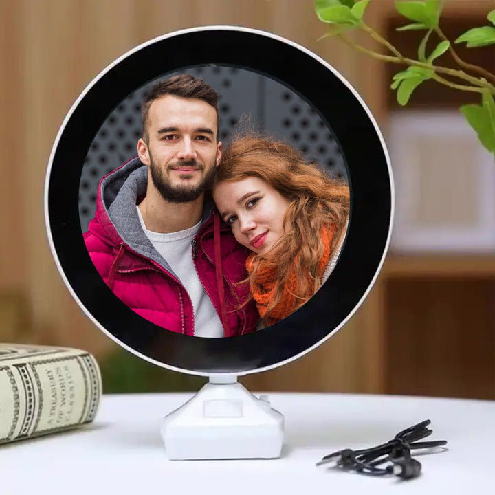 2-in-1 Plastic Mirror & Photo Frame with LED Light