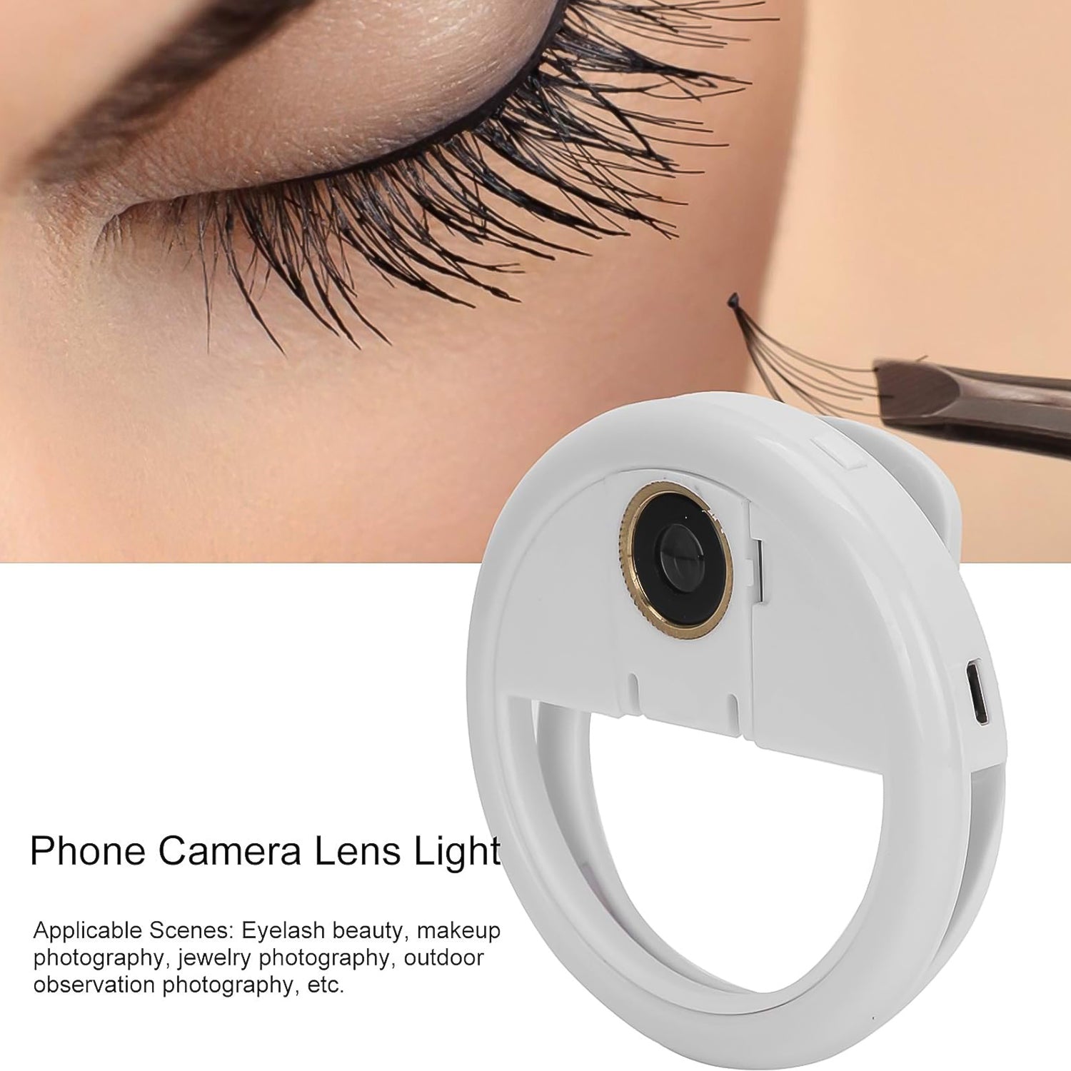 Selfie Flash Ring Light – 3 Brightness Levels (1 Pc)
