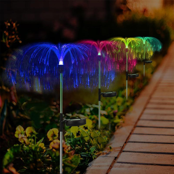 2pcs Solar Garden Lights – 7-Color Changing Waterproof Decor