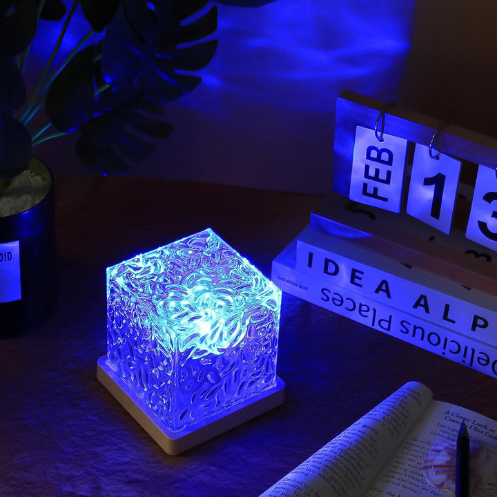Dynamic Rotating Water Ripple Lamp with Remote Control