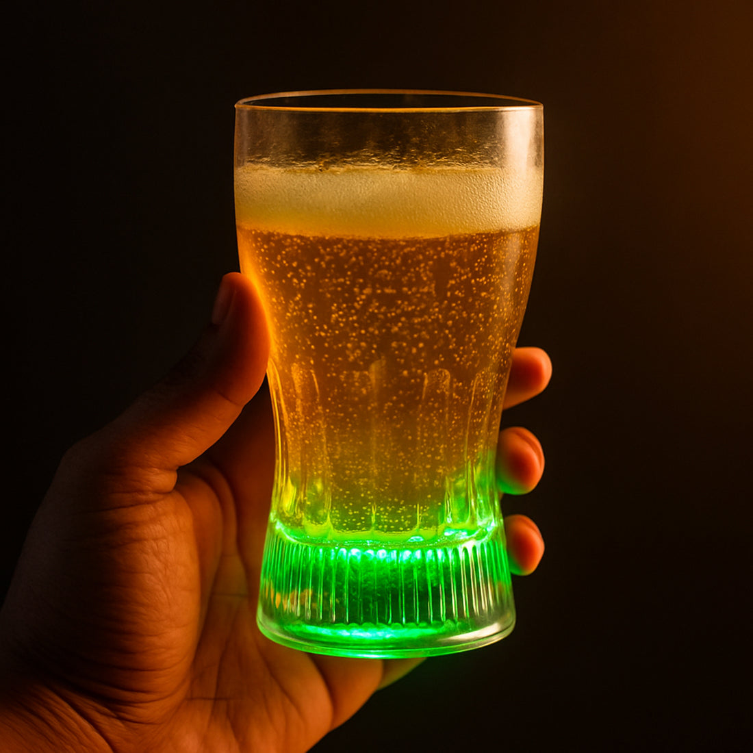 200ml LED Light-Up Fancy Plastic Glass – Color Changing (1 Pc)