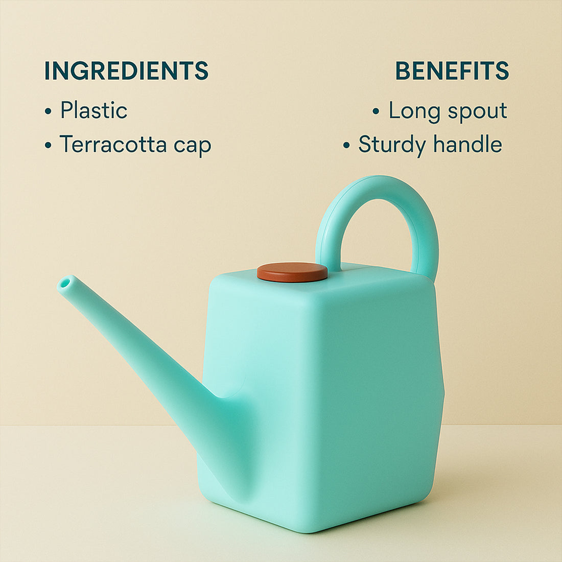 2L Heavy-Duty Gardening Watering Can – Long Spout, Ergonomic Handle