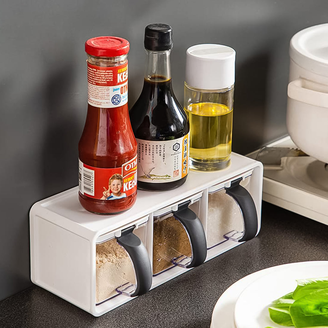 Grinss Modular Spice Storage Box Set – 3 Pc