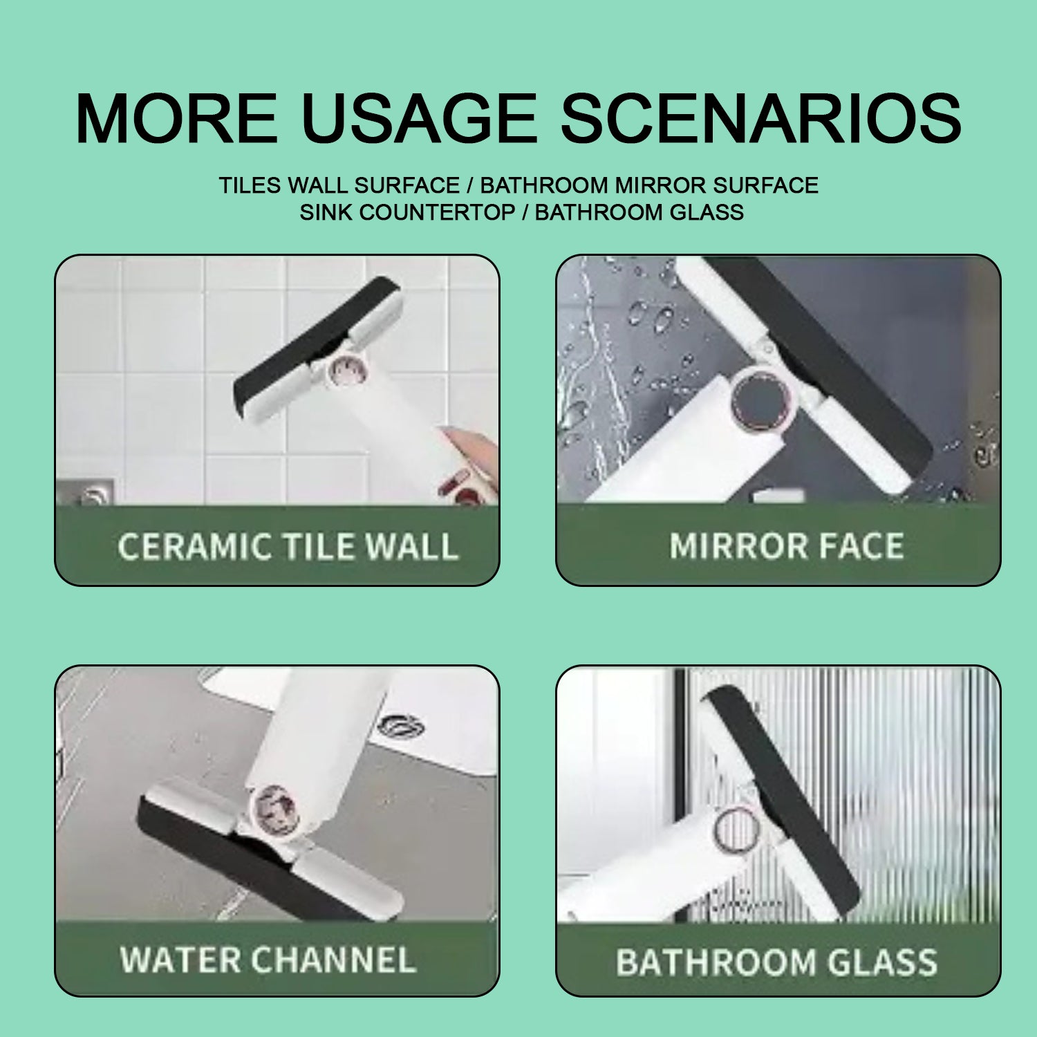 Self-Squeeze Mini Mop with Absorbent Sponge Head for Kitchen & Bathroom