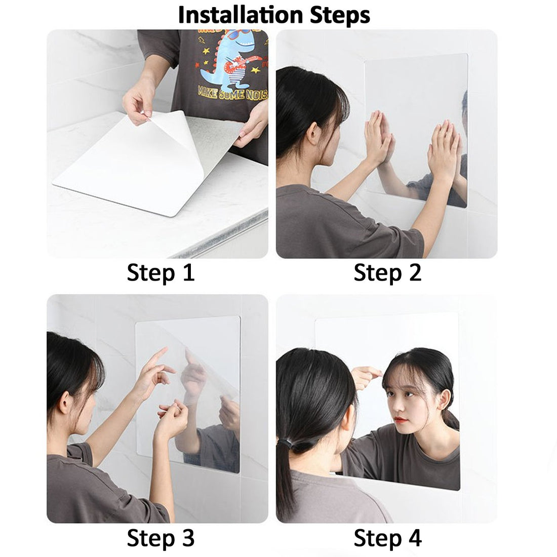 Adhesive Bathroom Wall Mirror