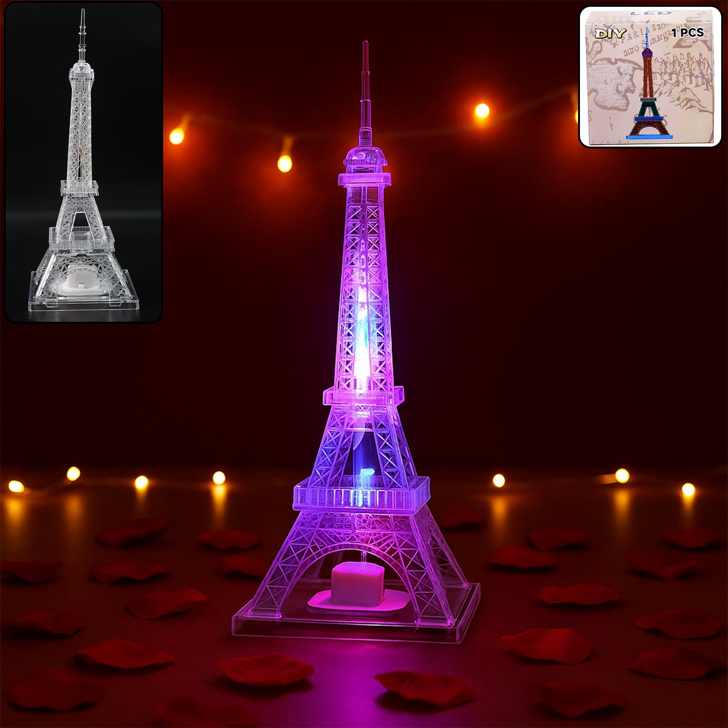 LED Eiffel Tower Night Light – Decorative Table Lamp (1 Pc)
