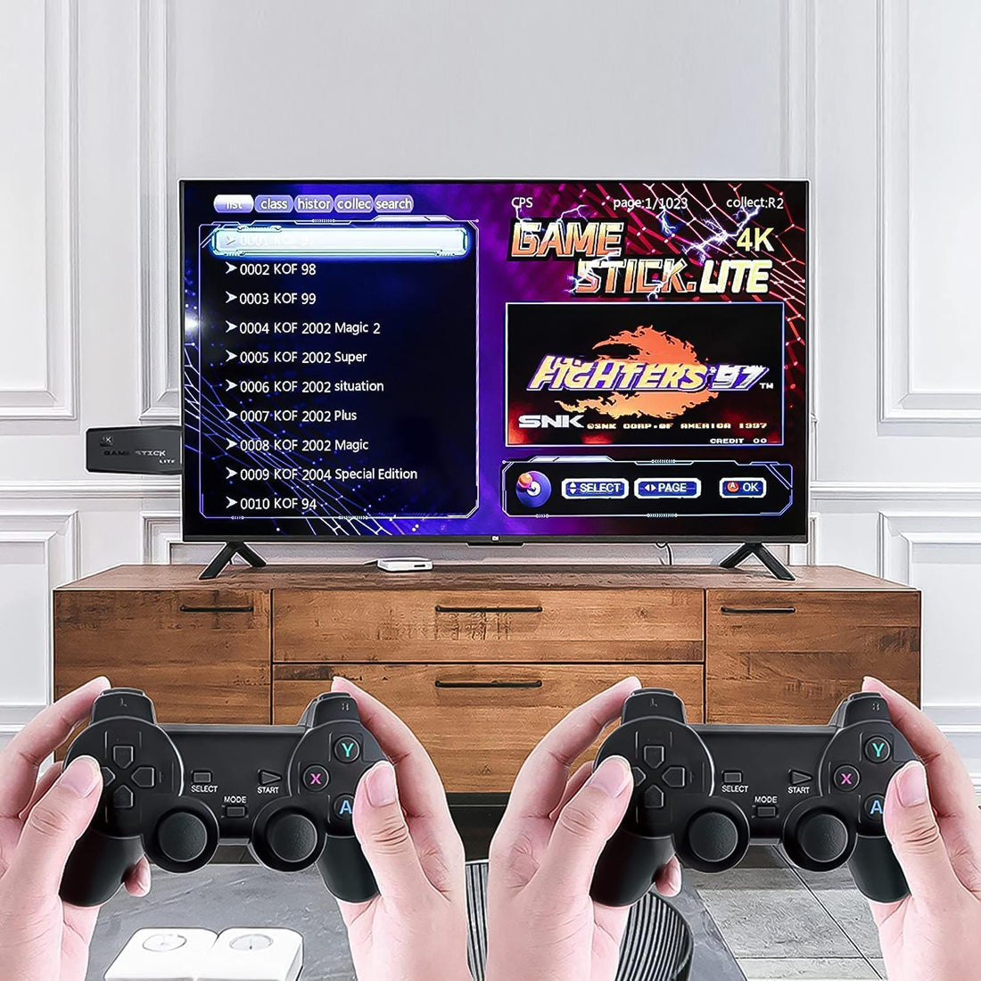 Wireless Game Controller with 10000+ Games & 64GB Card – 4K HD, 2.4GHz