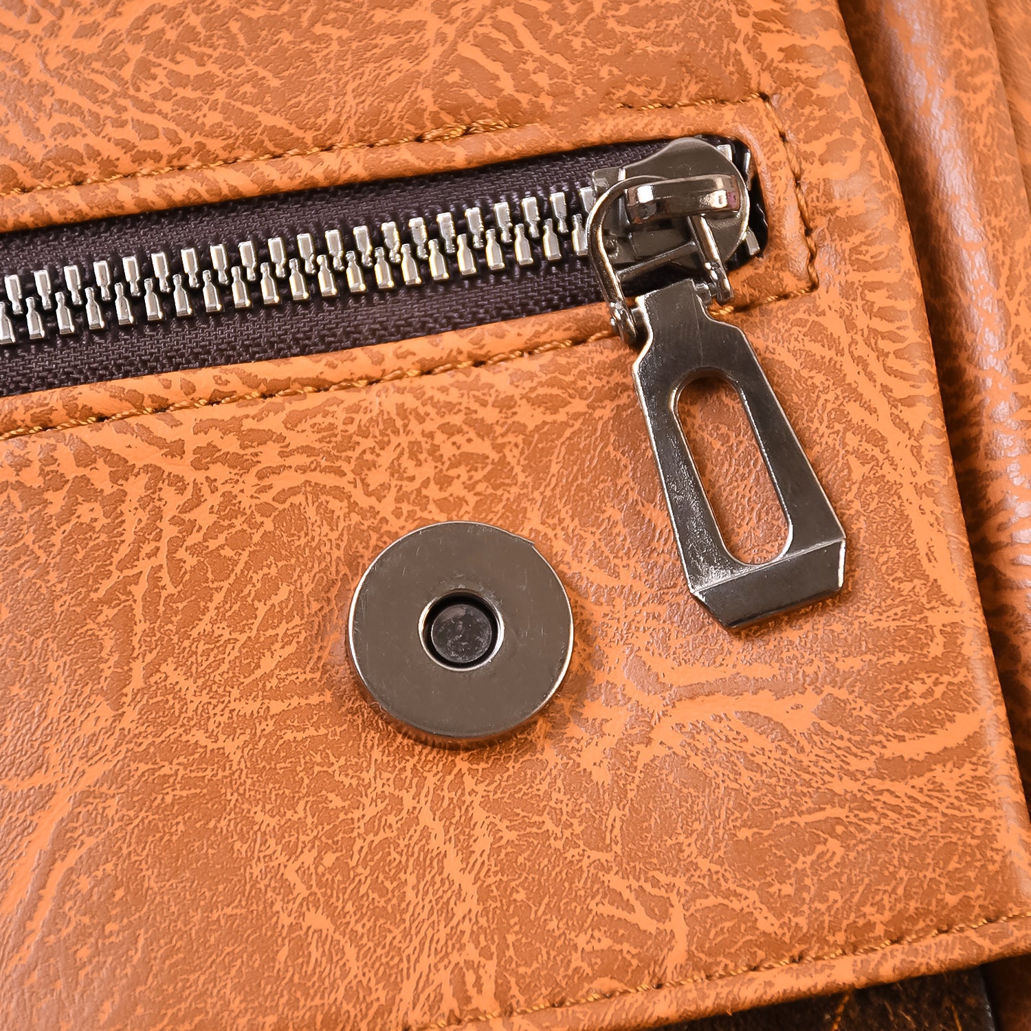 Stylish Faux Leather Messenger Briefcase with Shoulder Strap – 1 Pc