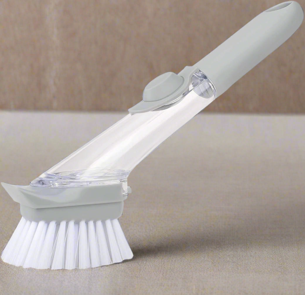 Automatic Liquid Dispenser Dish Brush Scrubber – Efficient Cleaning Tool