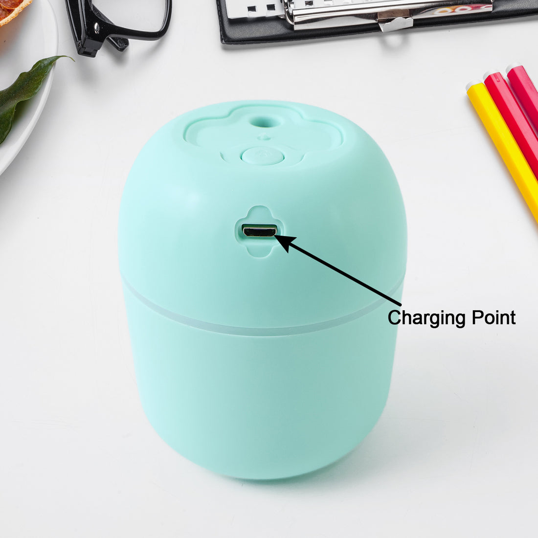Portable Mini USB Humidifier with Light – 250ml Cool Mist for Home