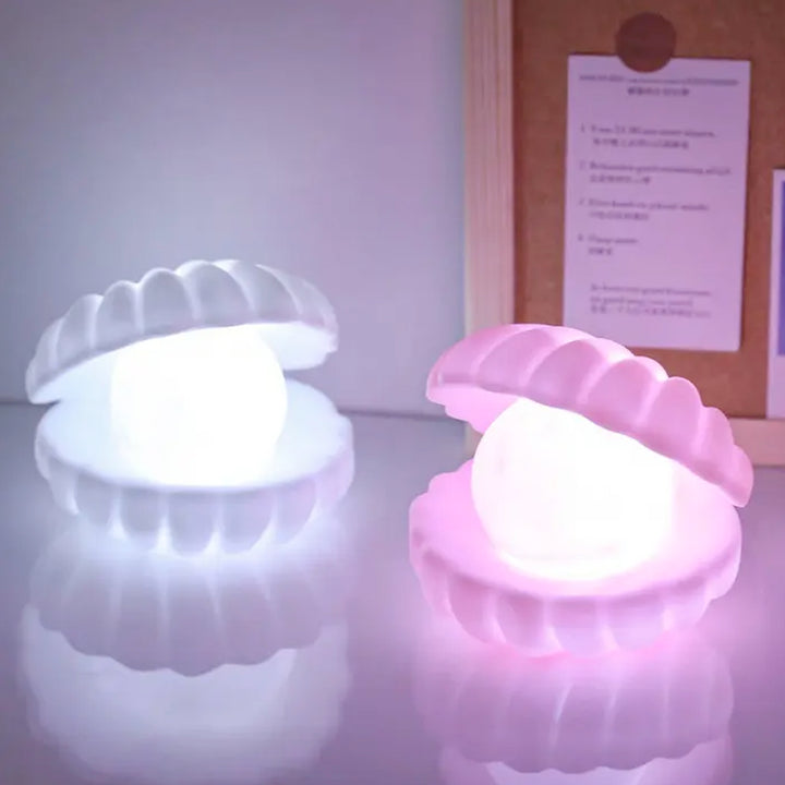 Pearl Shell LED Night Lamp – Decorative Light for Home & Bedroom