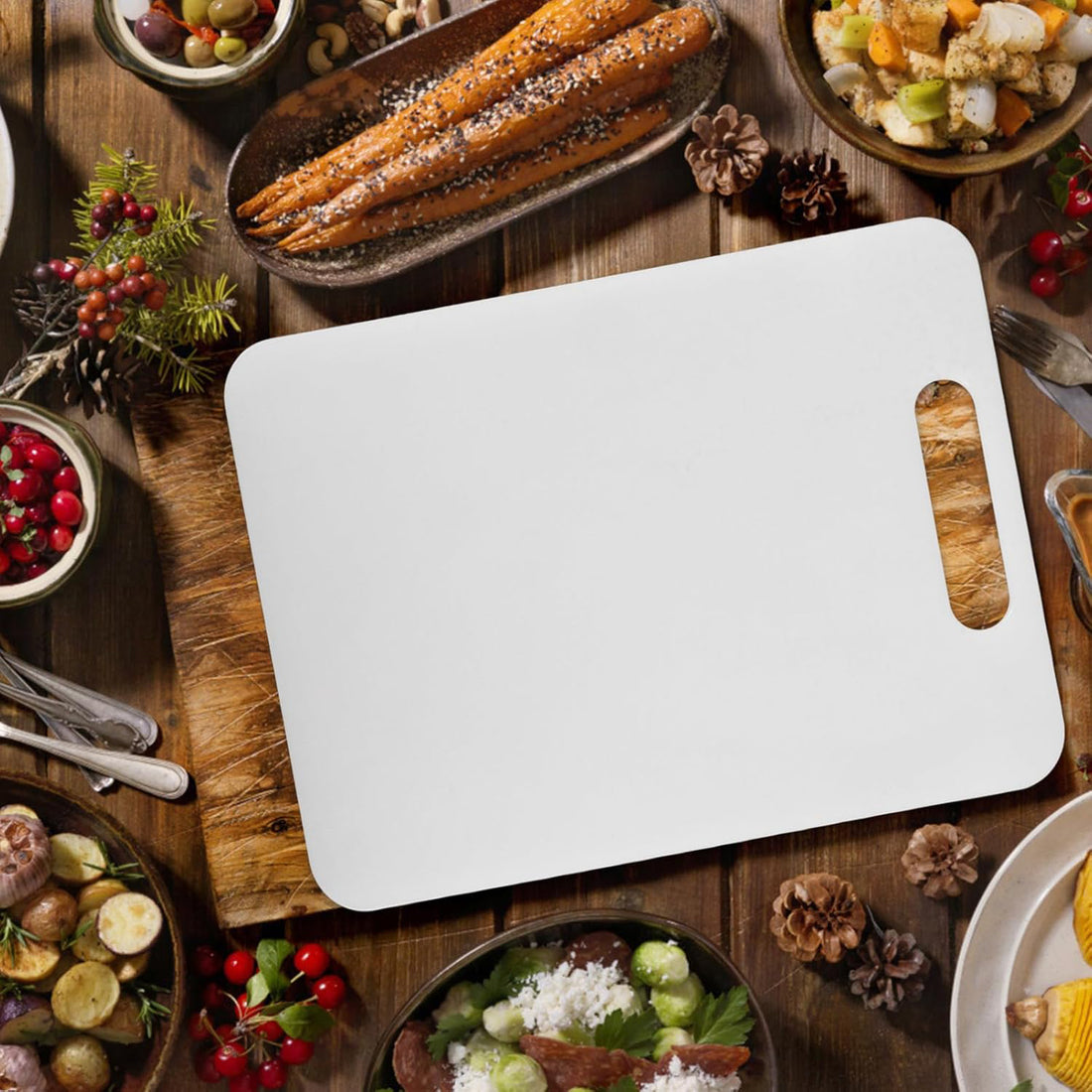 Apex Medium Plastic Chopping Board – 36x23cm, Durable (1 Pc)