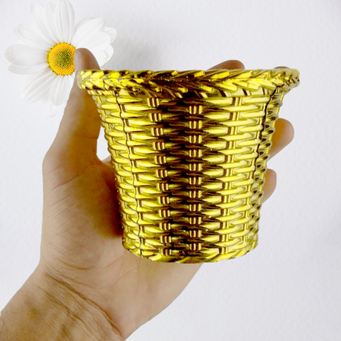 Plastic Valencia Flower in Pot – Home & Outdoor Decor (1 Pc)
