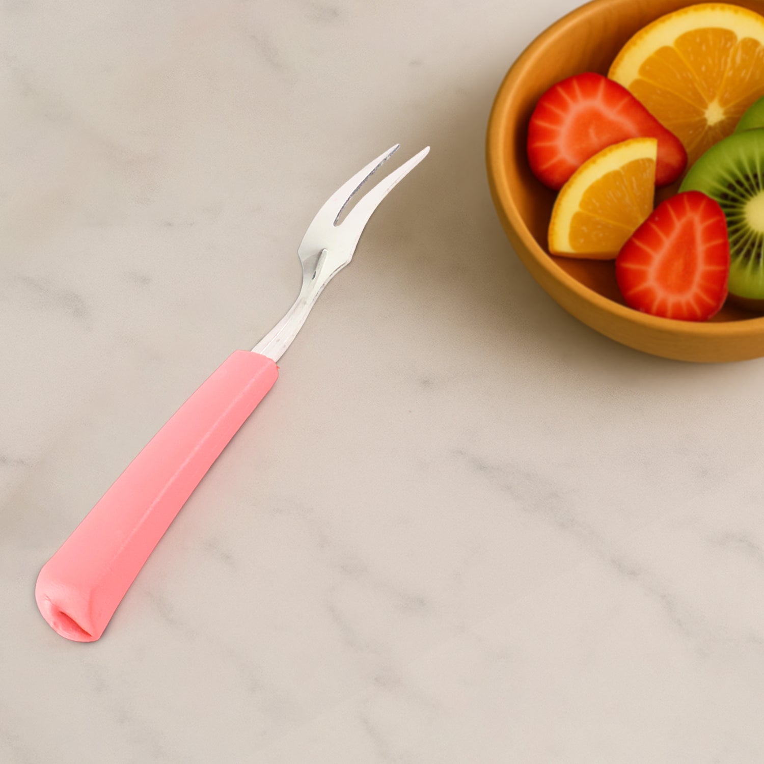 Premium Stainless Steel Fruit Fork Set – 10 Pieces with Non-Slip Handle