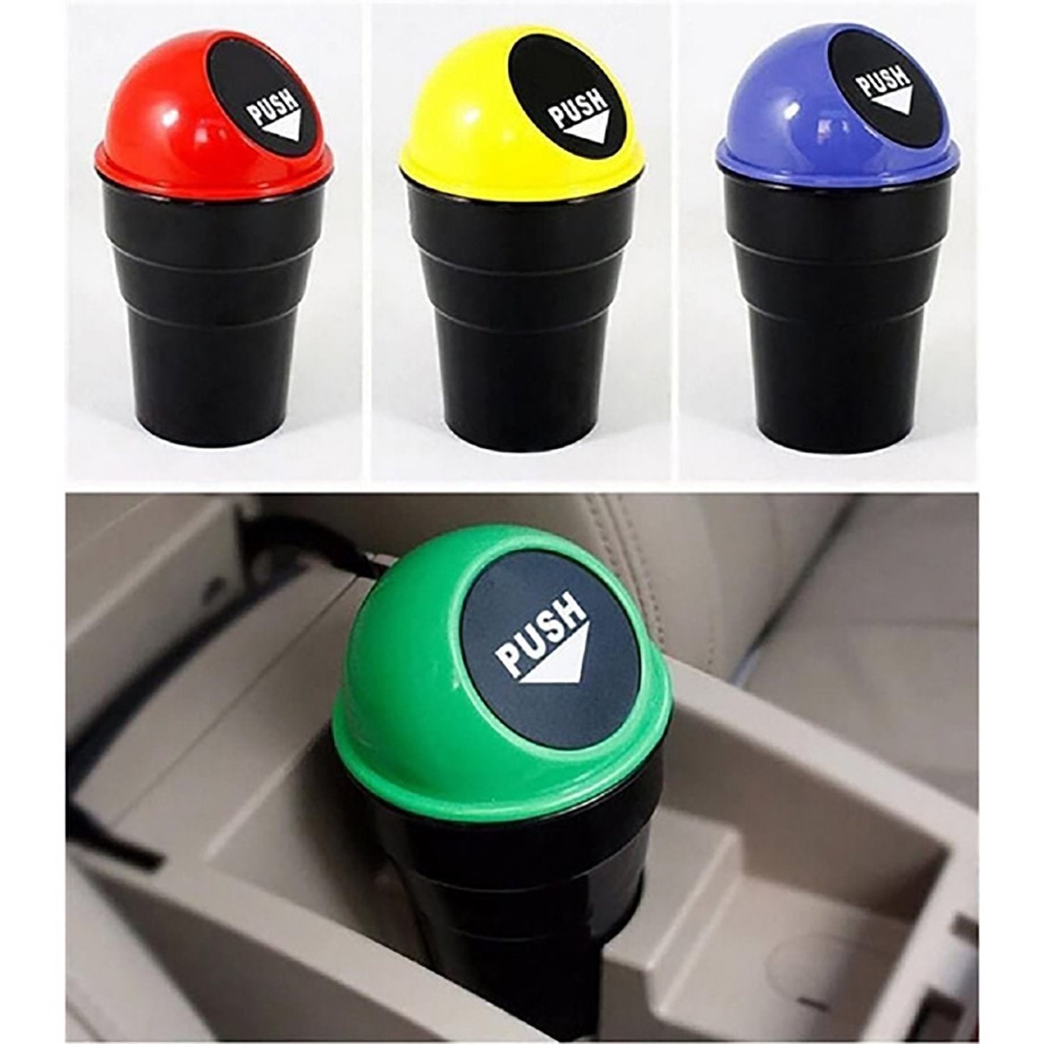 Mini Car Trash Bin – Portable Dustbin Can Holder for Vehicles