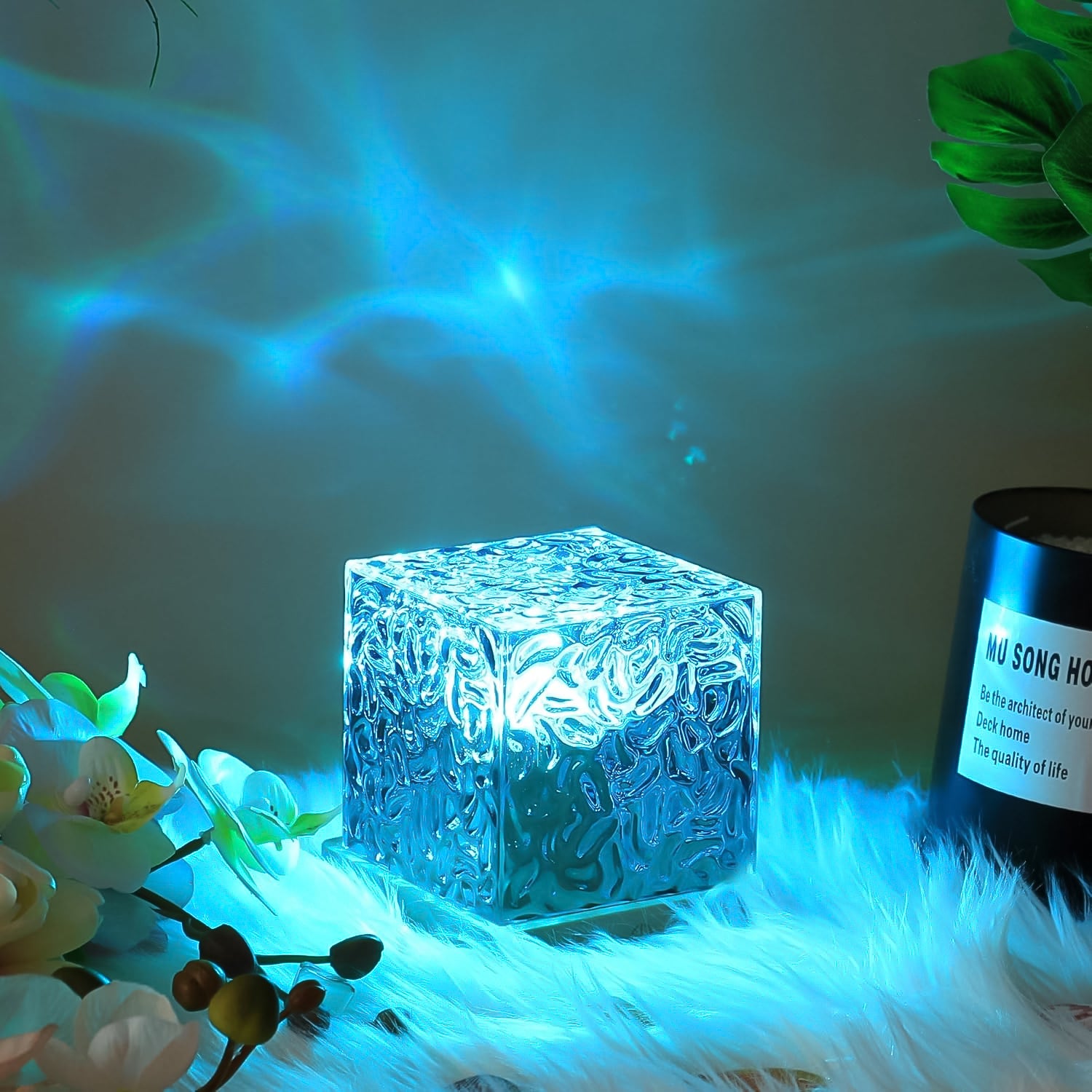Dynamic Rotating Water Ripple Lamp with Remote Control