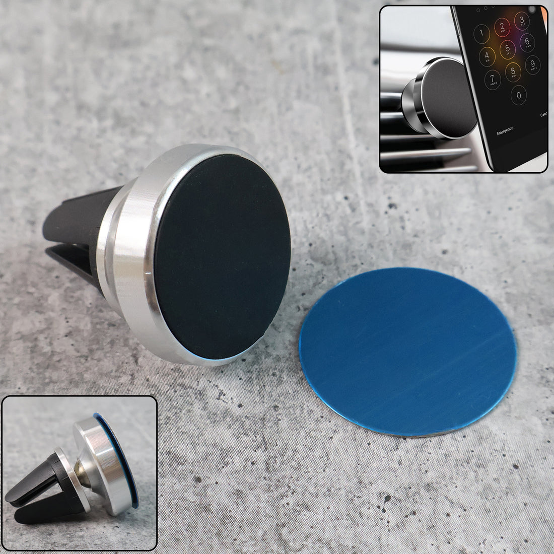 Rotating Magnetic Phone Holder Stand for Car & Desk (1 Pc)