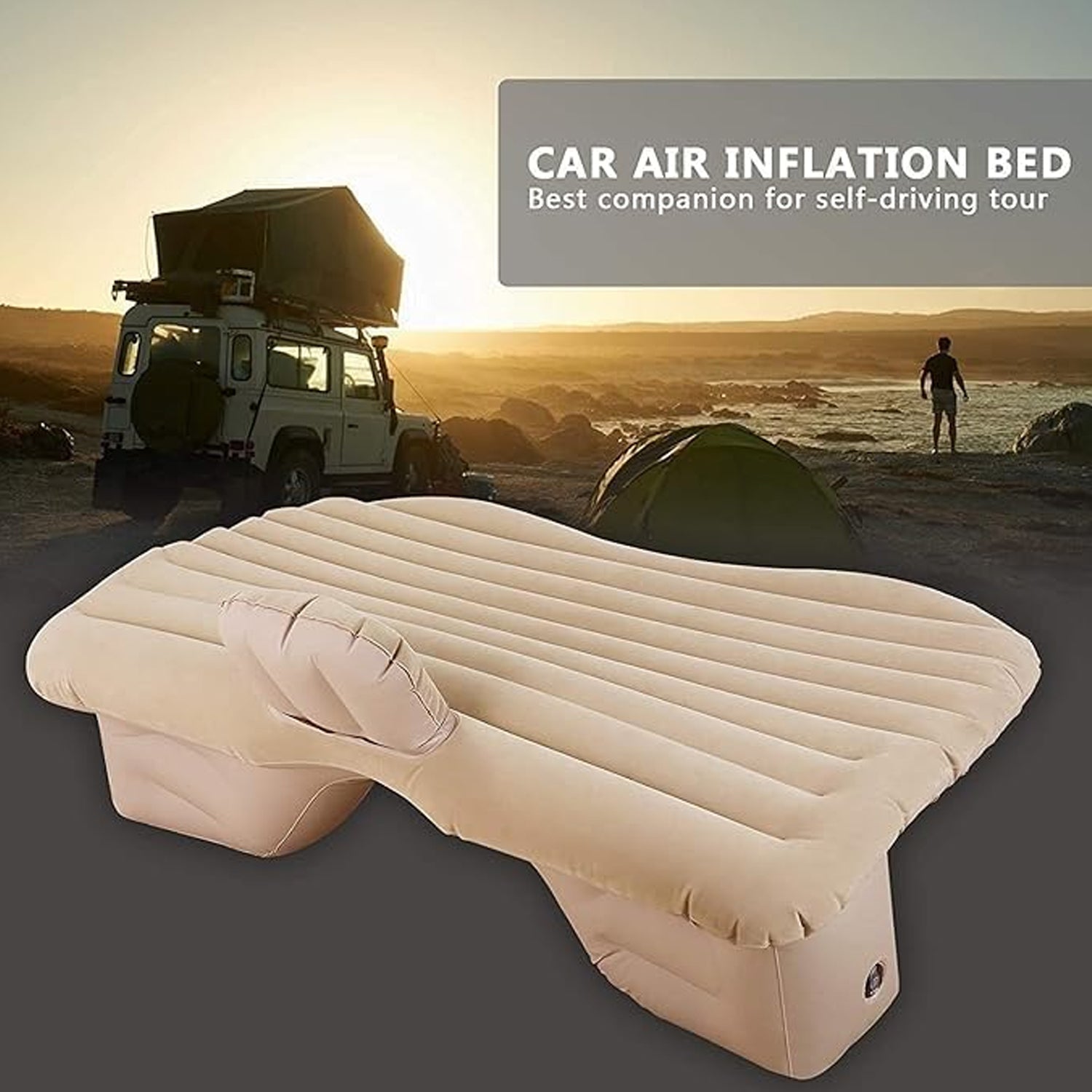 Portable Inflatable Car Backseat Mattress Bed - 1 Piece