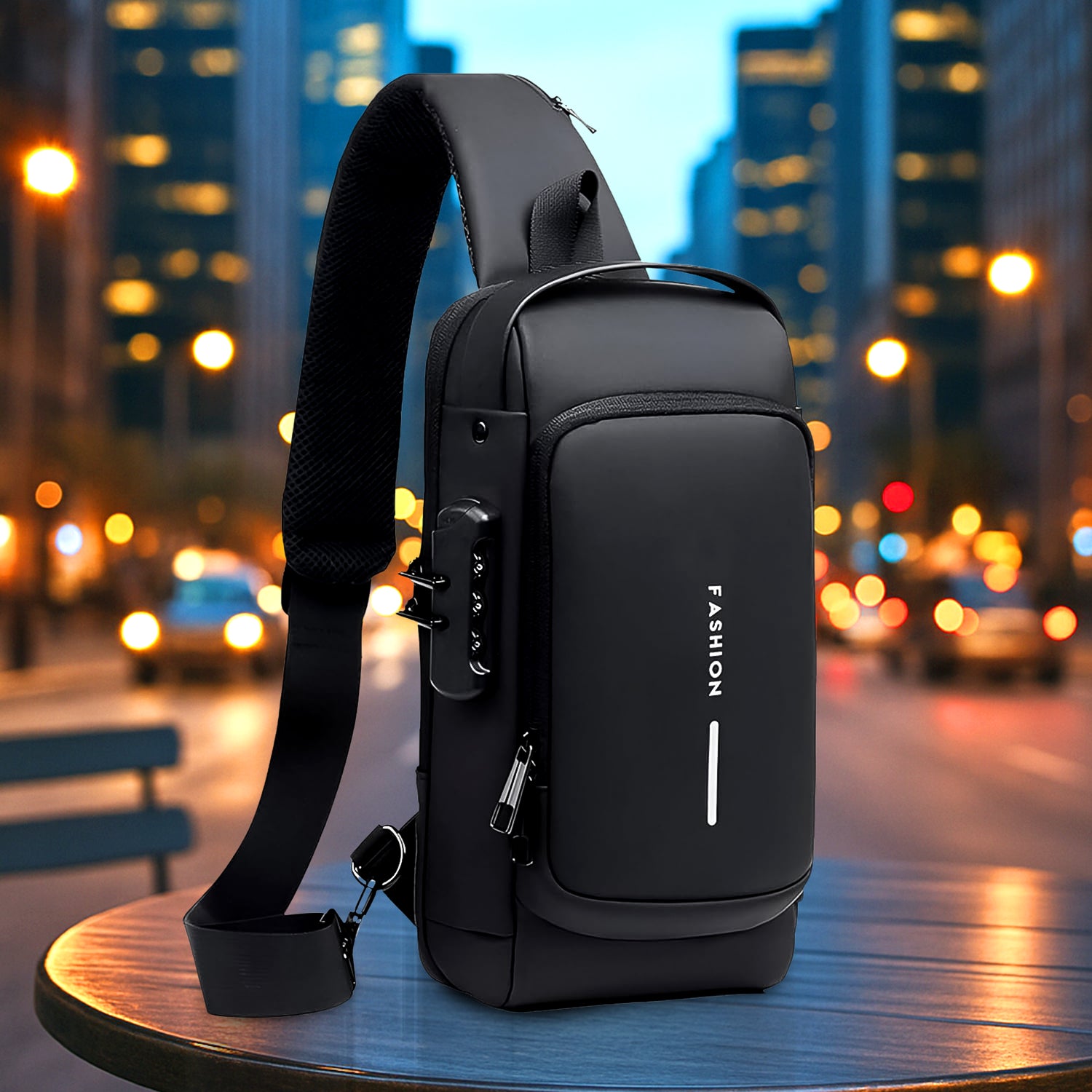 Anti-Theft Crossbody Sling Bag with USB Charging Port - Trendy & Safe
