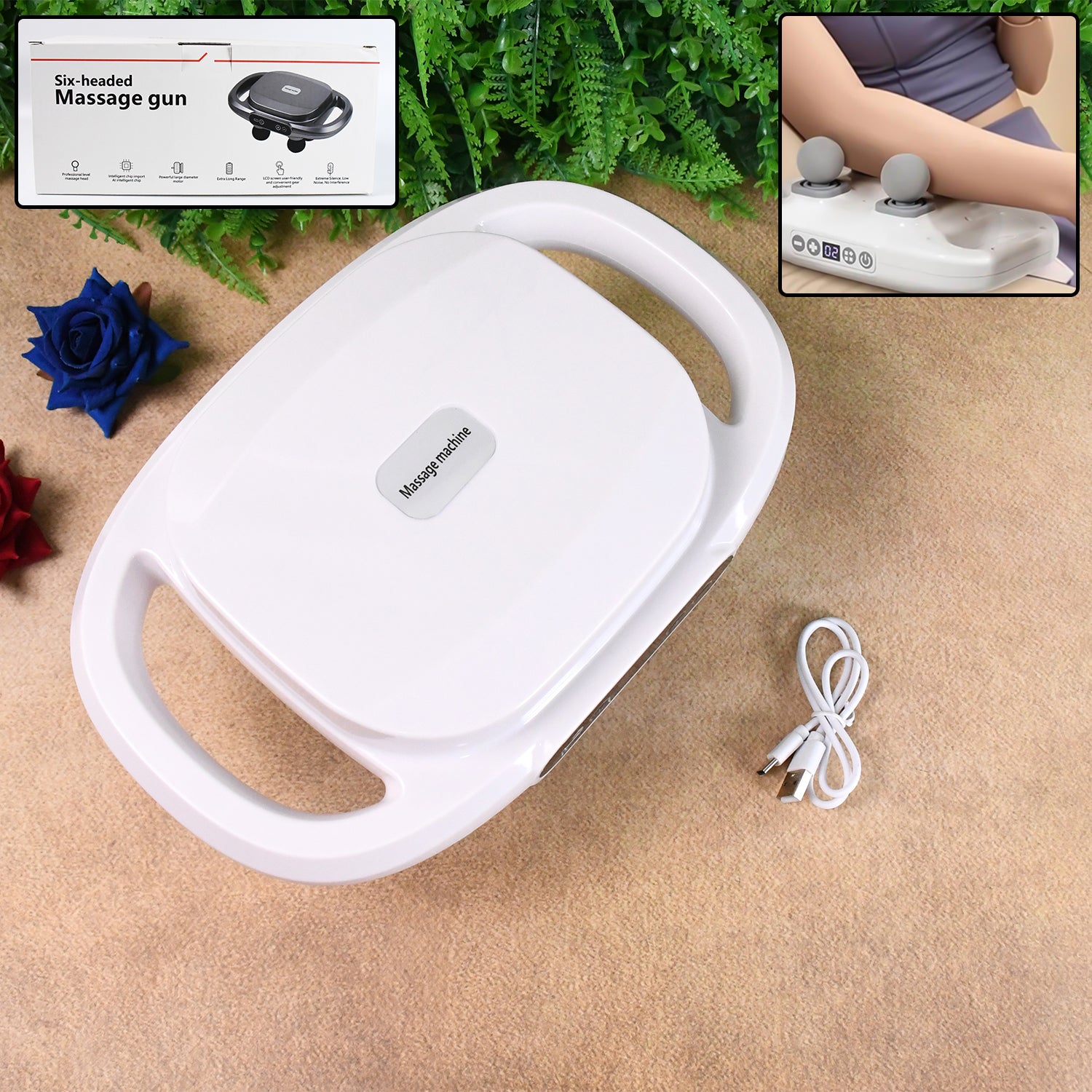 4-Head Massage Gun for Deep Tissue Pain Relief & Muscle Recovery