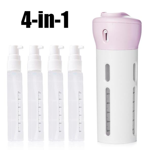 4-in-1 Travel Dispenser Bottle Set – Refillable Cosmetic Containers