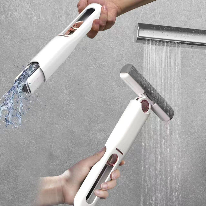 Portable Self-Squeeze Short Mop with Cotton Head – Hand-Free & Absorbent
