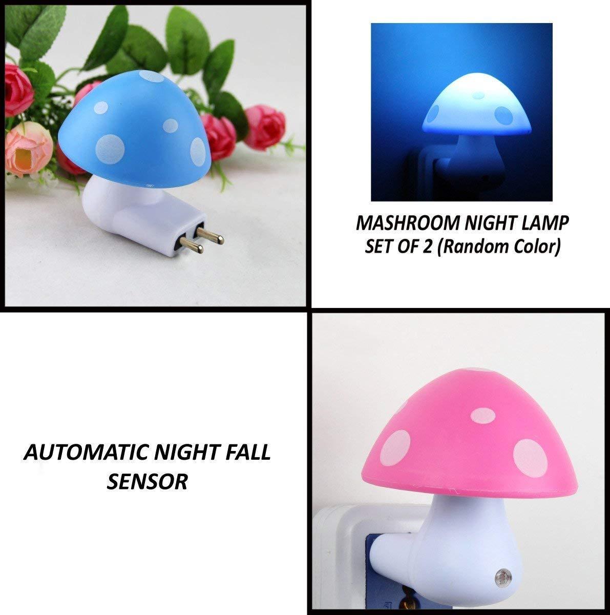 Automatic Night Sensor Mushroom Lamp – 0.2W Multicolour LED