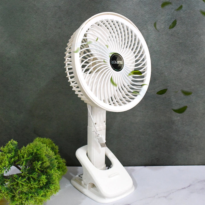 Portable USB Desk Fan with Clip, Multifunctional Fan for Home & Office (1 Pc)