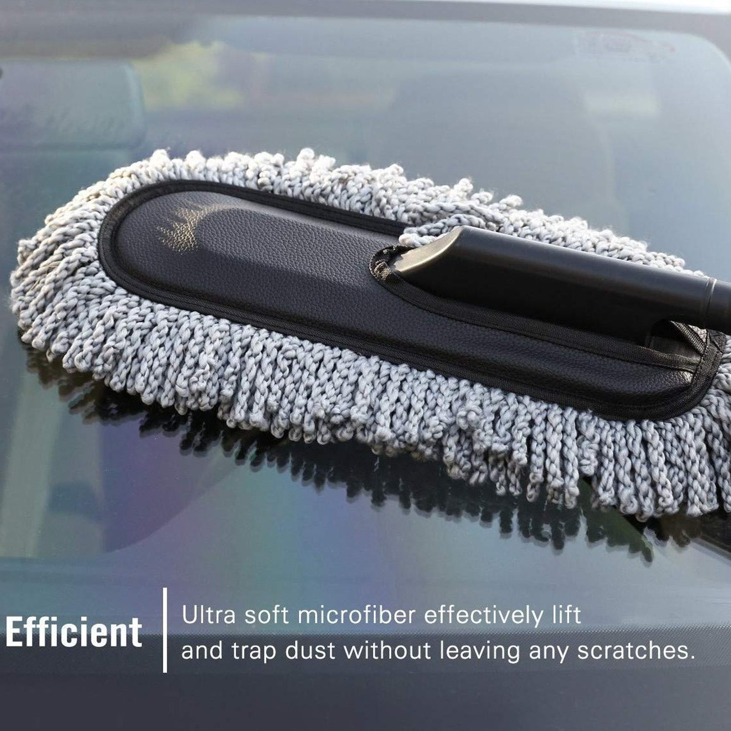 Car Duster with Retractable Soft Handle – Microfiber Cleaning Kit