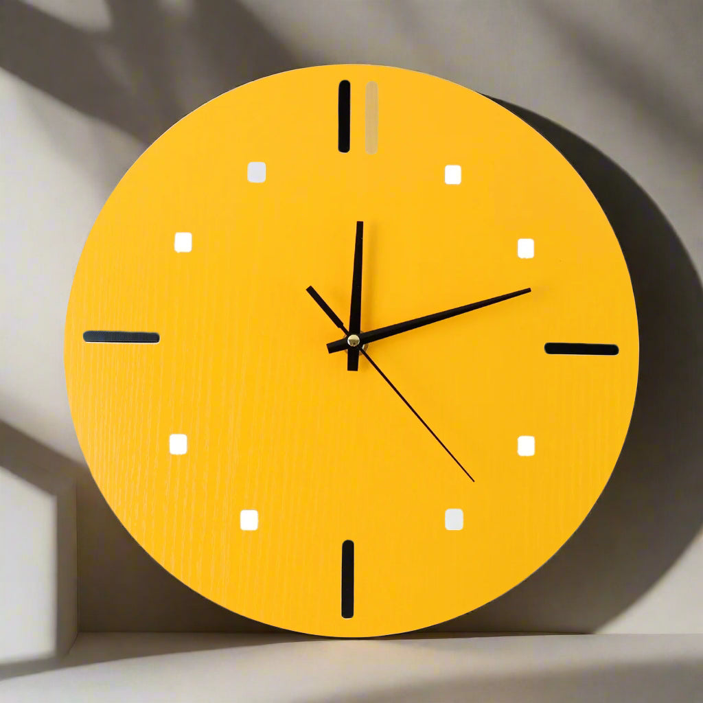 Modern Round Wall Clock – Stylish, Silent, Non-Ticking Timepiece (1 Pc)