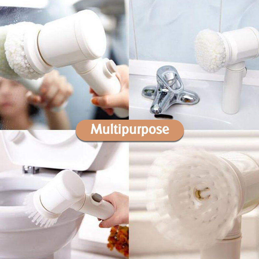 Electric Spin Scrubber – 5-in-1 Brush for Kitchen & Home Cleaning