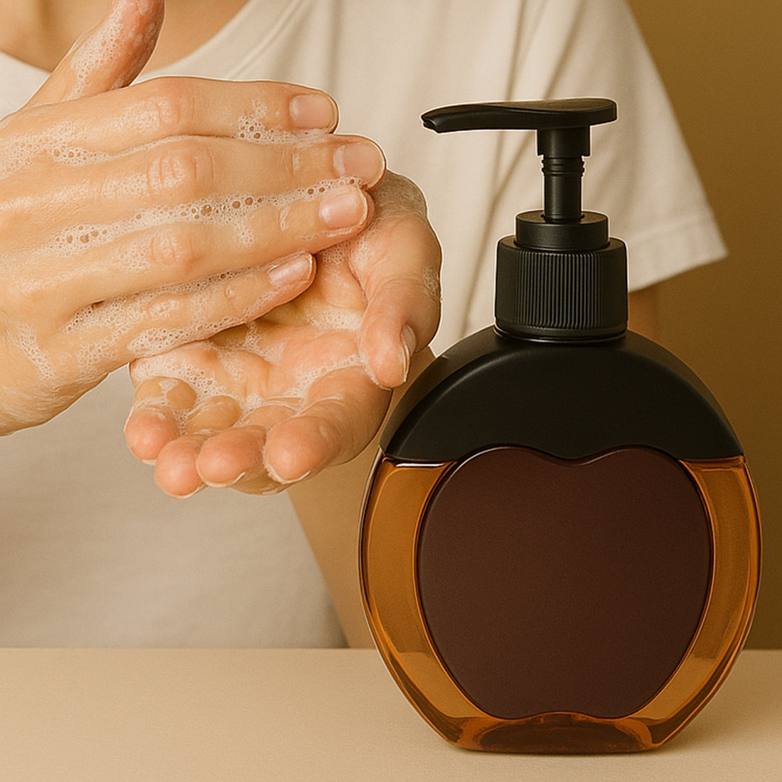 Refillable Liquid Soap Dispenser – 350ml Countertop Pump