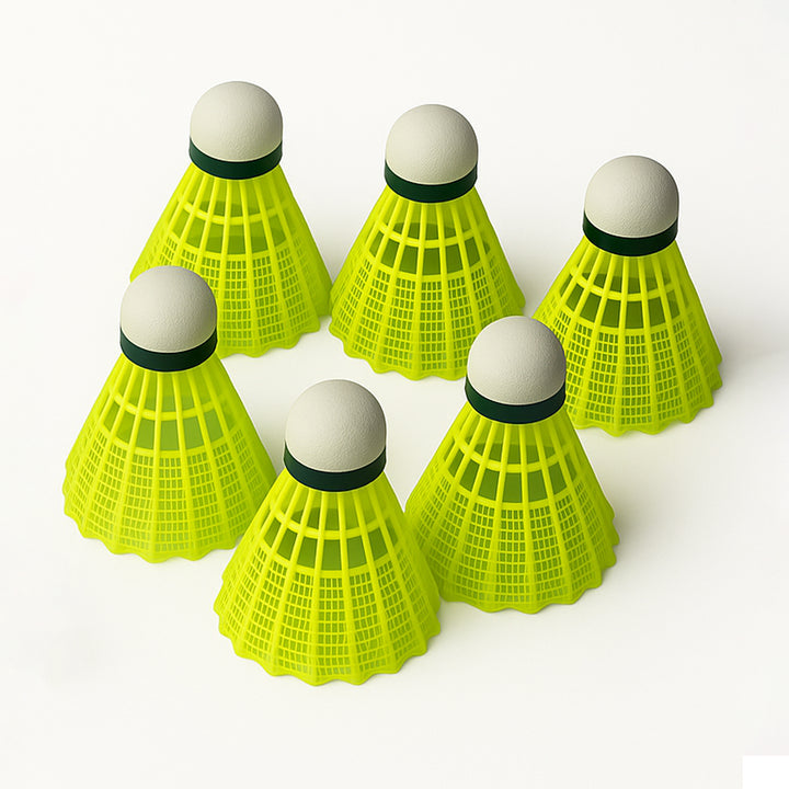 KNX Durable Plastic Shuttlecock Set – 6 Pieces for All Players