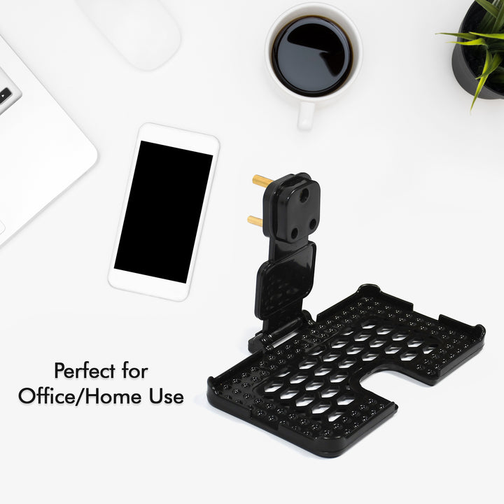 Multi-Purpose Wall Holder Stand for Charging Mobile – Fits in Socket (Black)