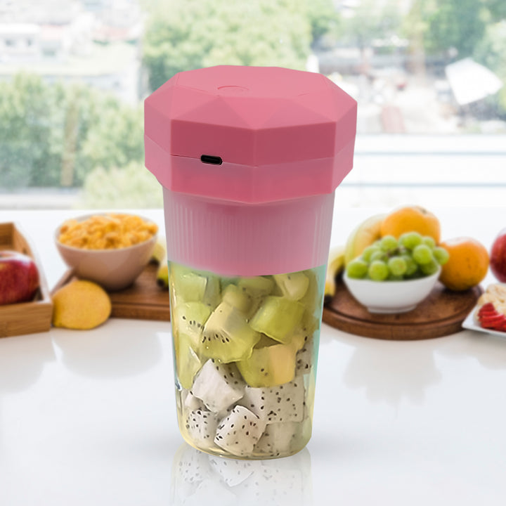 Portable USB Electric Juicer Cup – 6 Blade, 350ml Juice Blender
