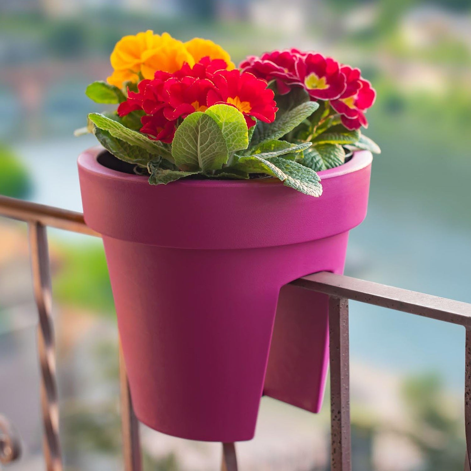 Creative Balcony Flower Pot Holder Set – 2 Pc Stylish Plant Holders