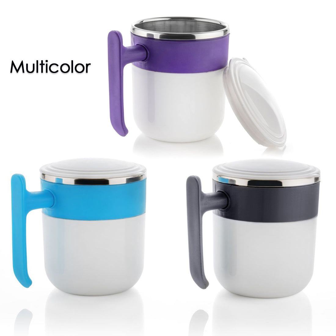 Stainless Steel Insulated Coffee Mug with Lid – Double Wall (1 Pc)