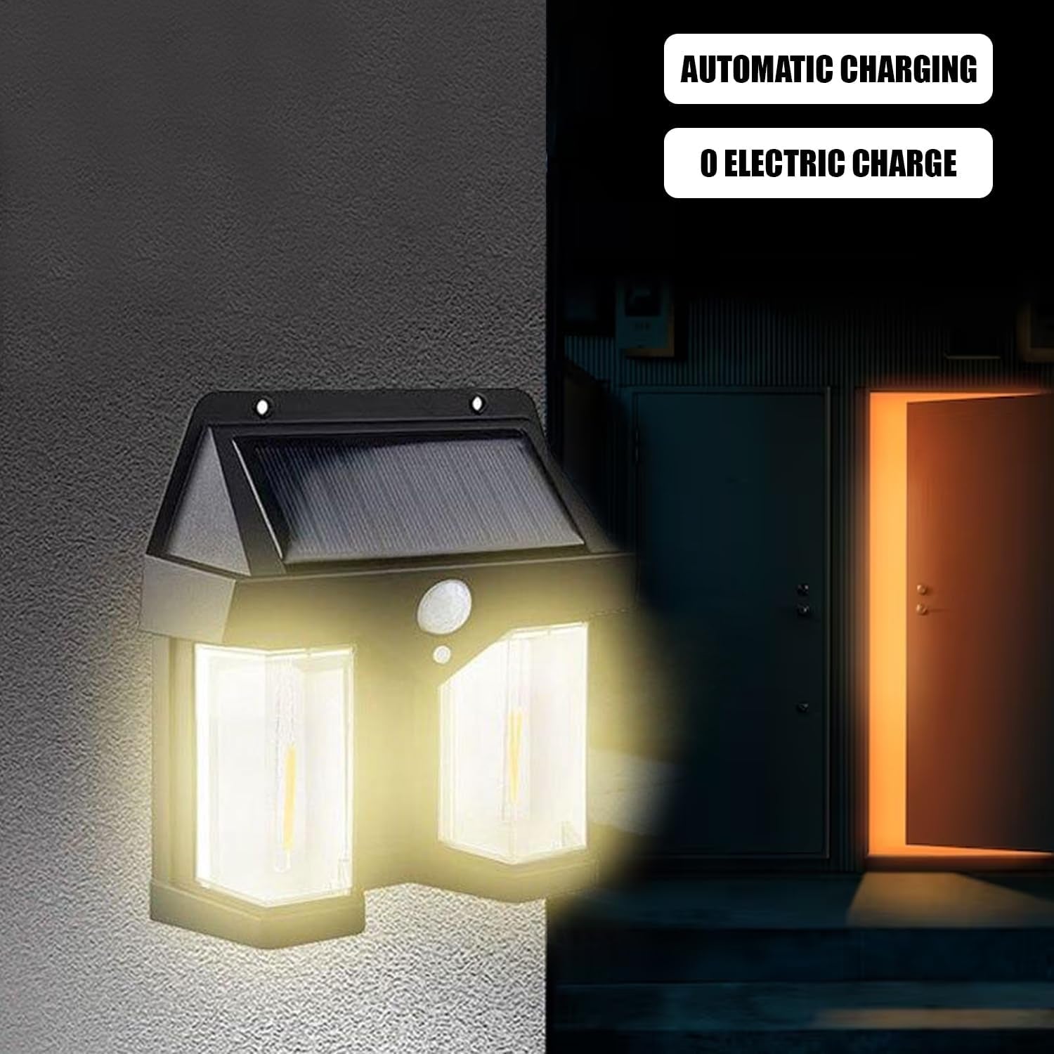 Outdoor Solar Wall Lamp – Waterproof & Induction Garden Light (1 Pc)